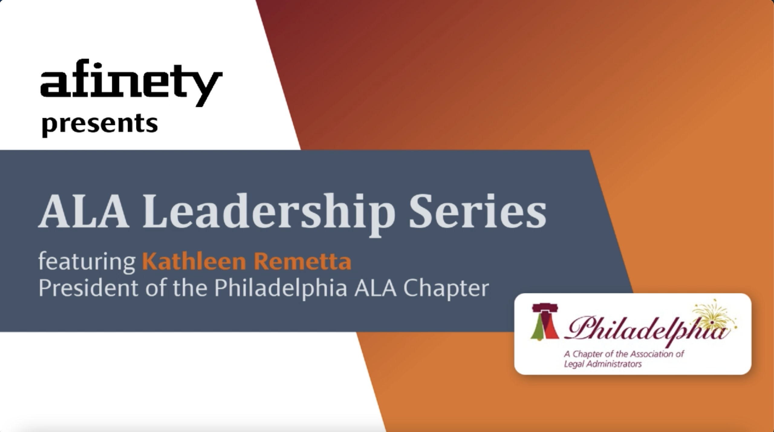 Afinety ALA Leadership Series: Kathleen Remetta, Philadelphia ALA